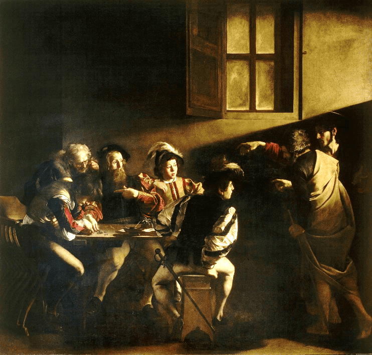  The observations of Caravaggio’s The Calling of Saint Matthew and the questions under the section “Reflection” are quoted and paraphrased from Juliet Benner, Contemplative Vision: A Guide to Christian Art and Prayer (Intervarsity Press: Downers Grove, 2011), 122–132.